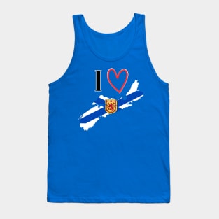 I Love Nova Scotia with the Nova Scotian Flag Tank Top